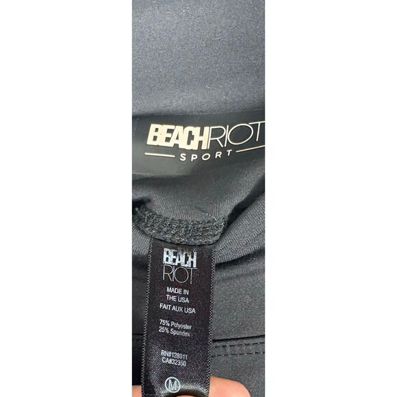Beach Riot Sport Jade Leggings Black Leopard High Rise Active size M - Picture 7 of 8